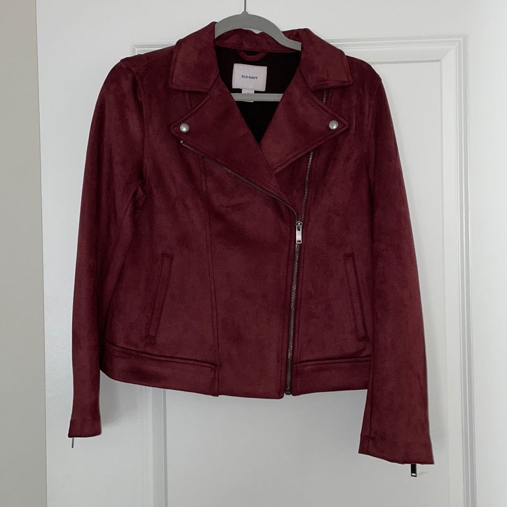 Burgundy Old Navy Moto jacket